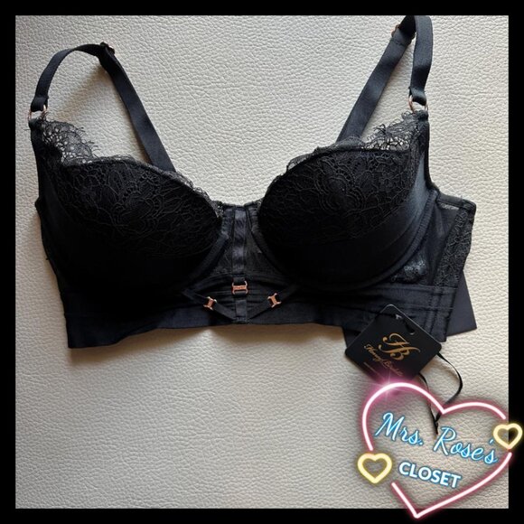Honey Birdette Belinda Black Bra, Size US 34DD/E, UK 34dd, EU 75E, AUS 12DD - Picture 1 of 3